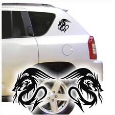 Drache Autoaufkleber Tribal Dragon 2er Set Sticker Tattoo Auto clickstick A078 
