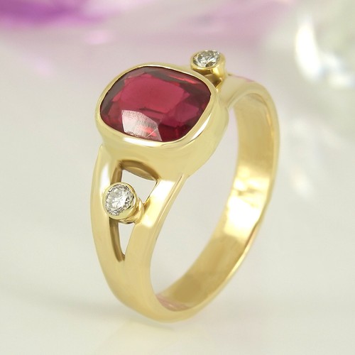 Ring 585 gelbgold 14k roter - 585,