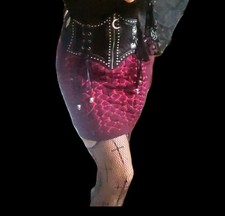 Gothic Alternative Rock 34/36 PUNK DKNY DONNA KARAN Stretch Cyber Strickrock