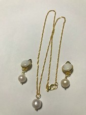 Ohrclips/Kette/Set/Naturzuchtp