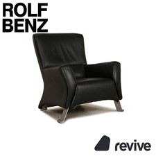 Rolf Benz 322 Leder Sessel Schwarz