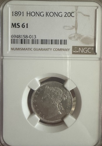 Hongkong cents 1891 - hongkong,, ngc