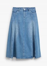 Maxi Jeansrock regular Gr. 40 Hellblau Denim Used Damen-Skirt Freizeitrock Neu