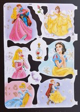 Glanzbilder Bogen MLP 2085  Märchen Prinzessinnen mit Goldglitzer