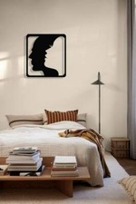 Paar Gesicht Metall Wandkunst