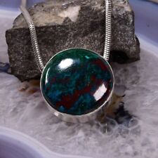 Chrysokoll Anhänger, 925er Silber, Edelsteinanhänger (13334), Edelsteinschmuck