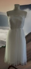 Kelsey Rose Weiße Hochzeitskleid  Brautkleid UK 10/EU:36 Neu Midi