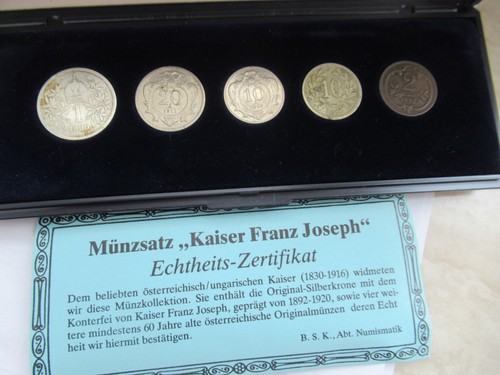 Münzsatz kaiser franz joseph - münzsatz,