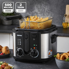 GEEPAS Fritteuse 3L Korb Öl
