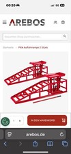 Auffahrrampe mit Hydraulik  von Arebos in Rot ! Wie Neu!!! 