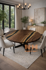 River Table aus schwarzem