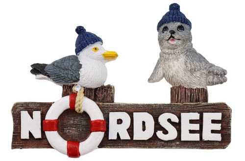 Nordsee magnet möwe seehund - möwe,