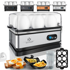 KESSER® Eierkocher Edelstahl max. 6 Eier 400W Warmhaltefunktion mit Messbecher