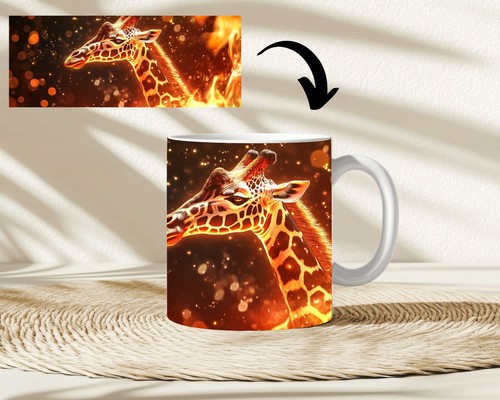 Kaffeetasse giraffe flammen - kaffeetasse, in