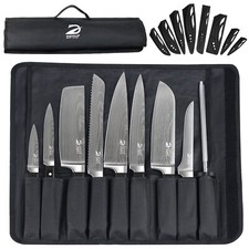 9-teiliges Küchenmesser Set Kochmesser Küchenkompane Edelstahl Messerset Messer