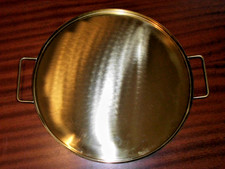 Messing Tablett m. Griffe