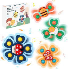 DICLLY Baby-Saugnapf-Spielzeug Set,4-Teilig Badespielzeug,Ab 1 Jahr,Förderung Vo