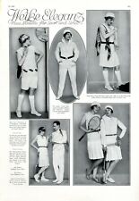 Weiße Eleganz 1 XL Seite Fotoabb.1929 Tennis 20er Jahre Sportkleidung Zeiningers