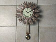 Vintage Wanduhr Sonne ZentRa Sunburst Uhr 60er 70er Jahre Design