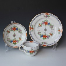 Meissen - Kaffee Gedeck - Indische Blumenmalerei - 3-teilig / I. Wahl