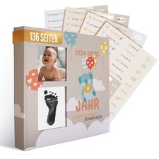 Babyalbum "Dein erstes Lebensjahr" mit Sticker Set, Babytagebuch ab 0 Monate