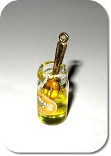 Miniatur Honigglas, Glas mit Honig & Löffel, Neu