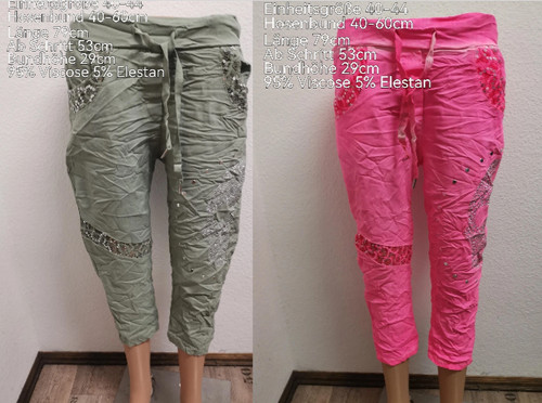 Totenkopf glitzer capri hose - totenkopf,