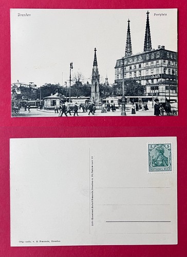 Dresden 1910 postplatz - ak, um