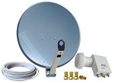 Digitale Sat Anlage GIBERTINI Spiegel 65cm ALU OP PL 70 mit Quattro LNB Matrix