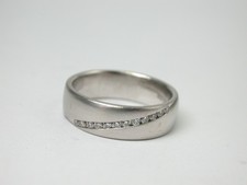schwerer Designerring Platin