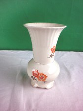 Vase Blumenvase elfenbein mit Blüten 15 cm Steinmann Tiefenfurt ri650
