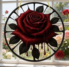 Acrylbild rote Rose Tiffany