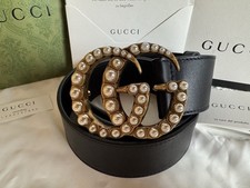 Original Gucci Gürtel GG Marmont mit Perlen Größe 85 / 4 cm breit - mit Rechnung