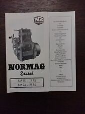 Original Normag Verkaufsprospekt / Datenblatt vom Einbaumotor Typ BM15 / BM24