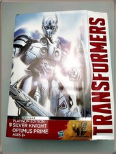 Transformers Age of Extinction PLATIN EDITION Silver Knight Optimus Prime Figur