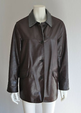 John Preston Italy klassische Lederjacke gerader Schnitt Kastanienbraun DE 38 40