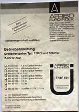 Betriebsanleitung AFRISO Grenzwertgeber Typ: 12K/1 und 12K/1C