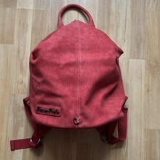 Fritzi aus Preußen Vintage Rucksack, Rot, Wildlederoptik