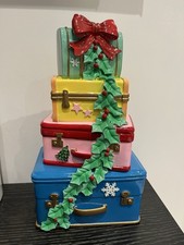 TK Maxx Homesense Weihnachten Geschenkbox Stapel Ornament Pastellfarben große Schleifen