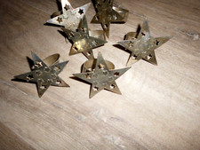 Serviettenringe, 6 Stück, Edelstahl , 8 cm breit, SIA, Sterne, Stoffservietten