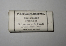 US Army First Aid Kit Bandage Plain Gauze WK2 WWII Original