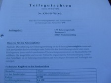 TÜV Gutachten Alufelge CW Binno B 980 8x18 5x100 ET 30 VW Golf 4 Bora Beetle