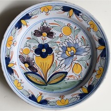 Delft Teller Blumendekor