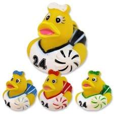 Gelbe Gummiente Cheerleader