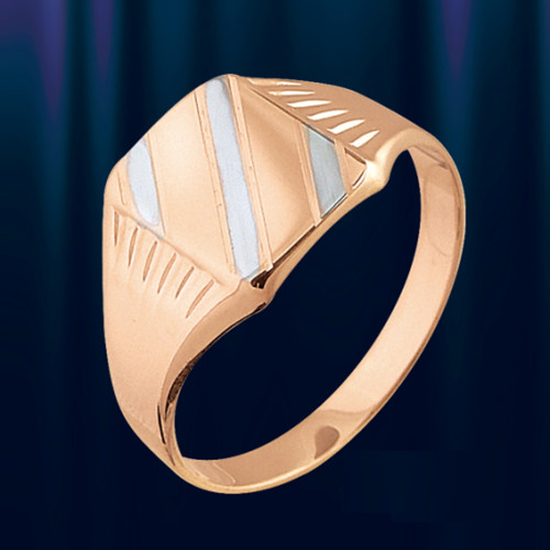 Siegel ring rotgold 14kt - ring, 14kt/585