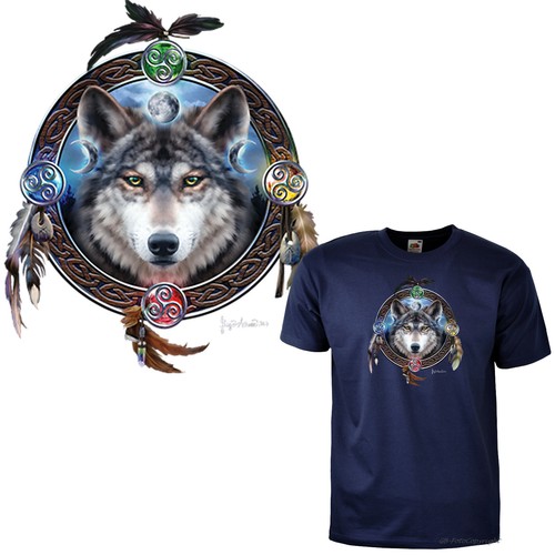 Shirt wolf aufdruck - t-shirt,