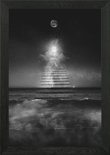 Jacobs ladder framed - ladder, art