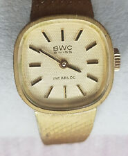 BWC Damen-Armbanduhr goldfarbig, Metallband, Handaufzug, elegante Ausführung