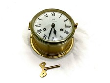 Schatz ROYAL MARINER Ø18cm Glasenuhr Schiffsuhr 8Tage Werk Schlüssel Sammler Top