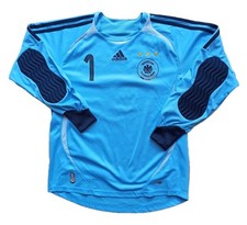 Adidas Jens Lehmann DFB Deutschland 2006 Torwart Trikot blau YOUTH KINDER L/XL